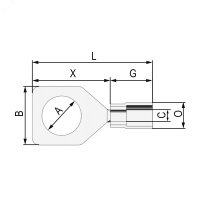 Наконечник кабельный НКИ 1.5-6 с изолированным фланцем красный (100шт) DKC 2A6P