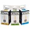 Лампа светодиодная LED 5вт Е27 теплый шар FILAMENT FERON LB-61 25581