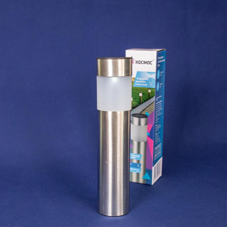 KOC_SOL264 Светильник садовый 39см, столб хром. Космос 