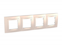 UNICA Рамка 4 поста бежевая Schneider Electric MGU2.008.25