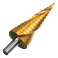 Сверло ступенчатое,4-6-8-10-12-14-16-18-20-22-24-26-28-30-32 мм,HSS,спирал.проф.,трехгр.хв. Matrix 72359