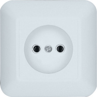 ПРИМА Розетка без заземления скрытая без шторок белая Systeme Electric RS10-184-BI