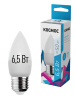 Лампа светодиодная LED 6.5Вт Свеча 220В Е27 D37х100 4500К белый 520 лм Космос LkecLED6.5wCNE2745