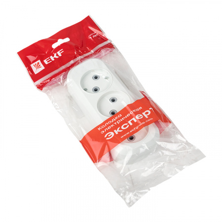 Колодка 3 гнезда без заземления 10А Эксперт EKF AKB10-3