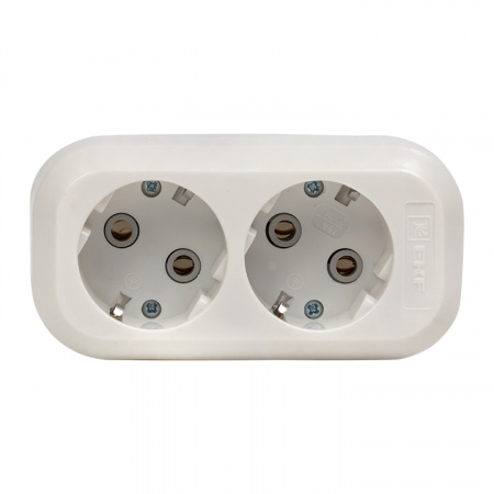 AKB16-2 Колодка 2 гнезда c заземлением 16А Эксперт EKF 