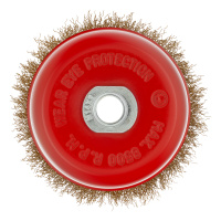 Щетка для УШМ, 100 мм, М14, чашка, латунированная витая проволока Matrix 74605