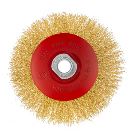 74616 Щетка для УШМ, 125 мм, М14, тарелка, витая проволока Matrix 