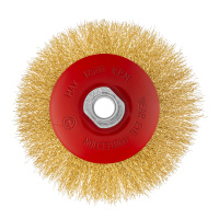 Щетка для УШМ, 125 мм, М14, тарелка, витая проволока Matrix 74616