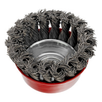 Щетка для УШМ, 75 мм, М14, Чашка, крученая проволока 0.5 мм Matrix 74624