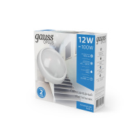 Светильник светодиодный ДБП 12 Вт 1000 лм 6500К AC 220В Белый IP54 круг D175х76мм Пластик ЖКХ Qplus Gauss GAUSS 141411312