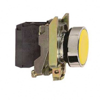 Кнопка желтая без фиксации 22 мм 1но Schneider Electric XB4BA51