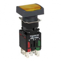 Кнопка квадратная с подсветкой желтая Schneider Electric XB6DW5B5B