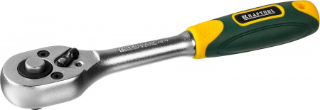 27791-1/4_z02 Трещотка для торцовых головок ''EXPERT'', Сr-V сталь, 72 зубца, 1/4'' KRAFTOOL 