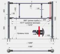 Комплект Антипаника - 1 м, без вертикальных стоек 3V 3377