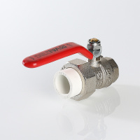 Кран шаровой 20х1/2' ВР латунный с переходом на полипропилен PPR белый VALTEC VTp.742.0.02004 PV7422004