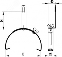 Зажим коньковый регулируемый медь DKC ND2205CU