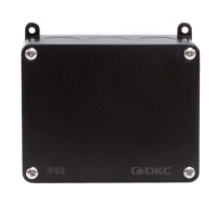 Коробка индустриальная 120х95х52 мм, IP68 с гладкими стенками, черная DKC P68M2516