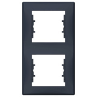 Sedna Рамка двойная вертикальнаяальная графит Schneider Electric SDN5801170