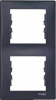 Sedna Рамка двойная вертикальнаяальная графит Schneider Electric SDN5801170