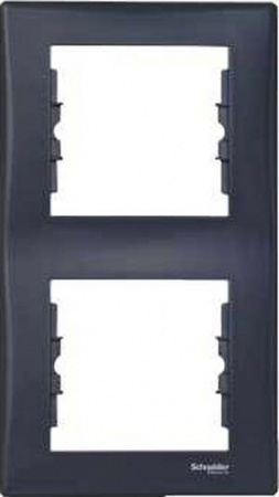 Sedna Рамка двойная вертикальнаяальная графит Schneider Electric SDN5801170