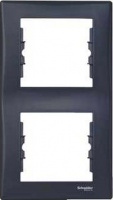 Sedna Рамка двойная вертикальнаяальная графит Schneider Electric SDN5801170