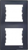 Sedna Рамка двойная вертикальнаяальная графит Schneider Electric SDN5801170