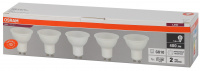 Лампа светодиодная LED 5 Вт GU10 4000К 400Лм спот 220 В (замена 35Вт) OSRAM LEDVANCE 4058075584808