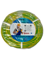 Провод ПУВ 1х1.5 желто-зеленый однопроволочный РЭК/Prysmian 0401040301