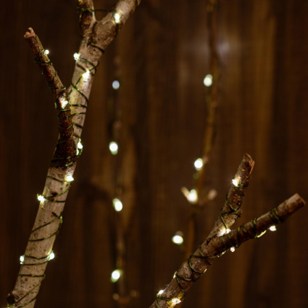 Светодиодная новогодняя гирлянда ENIN-2000G Нить теплый свет 200 м 2000 microled IP44 220В ЭРА Б0060426