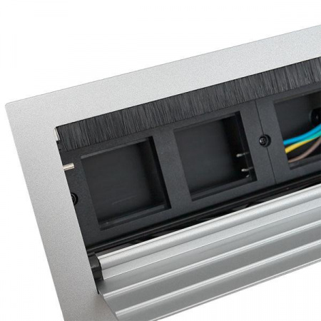 Встраиваемый настольный лючок, 8 модулей, C-Line EKF cl-vnl-8-s