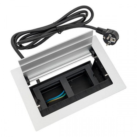 Встраиваемый настольный лючок, 4 модуля, C-Line EKF cl-vnl-4-s