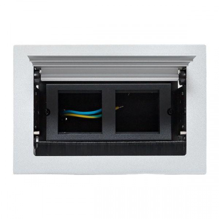 Встраиваемый настольный лючок, 4 модуля, C-Line EKF cl-vnl-4-s