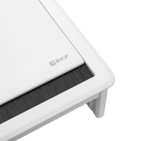 Встраиваемый настольный розеточный блок выдвижной, 8 модулей, белый, C-Line EKF cl-vnbv-8-w