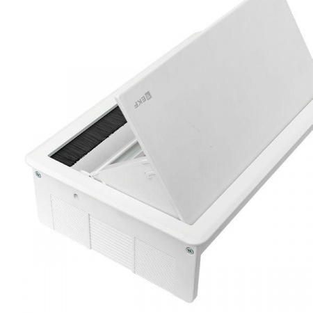 Встраиваемый настольный розеточный блок выдвижной, 8 модулей, белый, C-Line EKF cl-vnbv-8-w