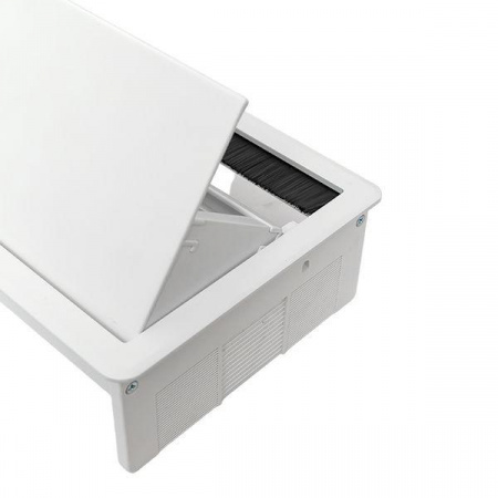 Встраиваемый настольный розеточный блок выдвижной, 8 модулей, белый, C-Line EKF cl-vnbv-8-w