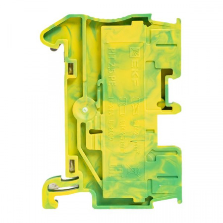 Клеммная колодка пружинная 2.5 Push-in земля EKF PIT-2.5-pe