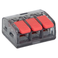 Клемма СМК 221-413 с рычагом 3 отверстия блистер (20шт.) EKF plc-smk-221-413b-20