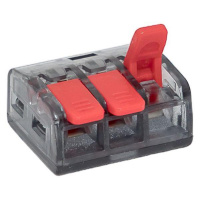 Клемма СМК 221-413 с рычагом 3 отверстия блистер (20шт.) EKF plc-smk-221-413b-20