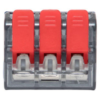 Клемма СМК 221-413 с рычагом 3 отверстия блистер (20шт.) EKF plc-smk-221-413b-20