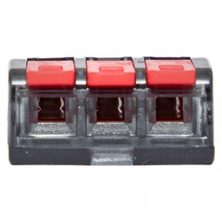 Клемма СМК 221-413 с рычагом 3 отверстия блистер (20шт.) EKF plc-smk-221-413b-20