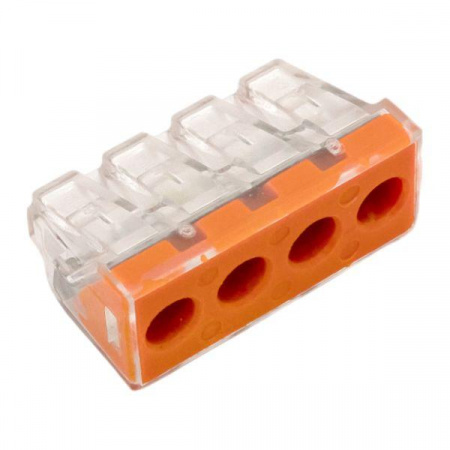 Клемма СМК 773-174 (с пастой) 4 отверстия 2.5-6.0мм2 (уп.50шт.) PROxima EKF plc-smk-773-174