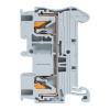 Клеммная колодка пружинная 2.5 Push-in серая EKF PIT-2.5
