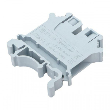 Клеммная колодка винтовая 6 UT серая EKF scr-ut-6-g