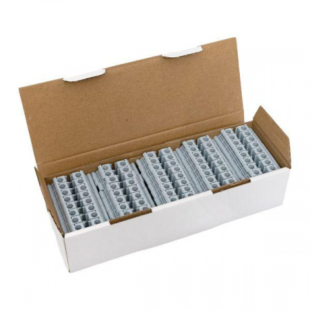 Клеммная колодка винтовая 6 UT серая EKF scr-ut-6-g
