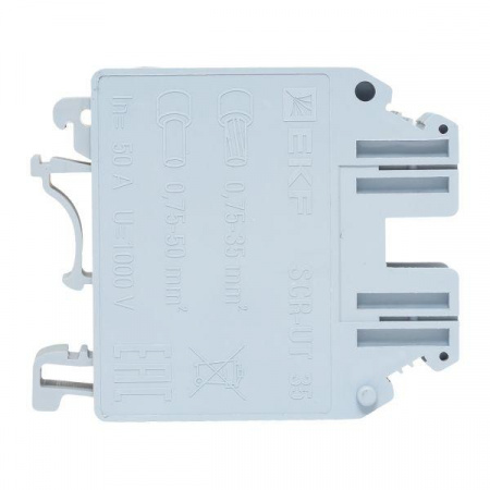 Клеммная колодка винтовая 35 UT серая EKF scr-ut-35-g