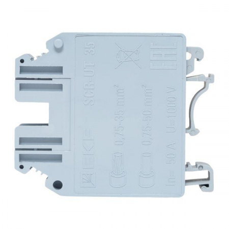 Клеммная колодка винтовая 35 UT серая EKF scr-ut-35-g