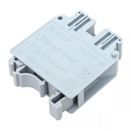 Клеммная колодка винтовая 35 UT серая EKF scr-ut-35-g