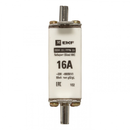 fus-33/100/16 Вставка плавкая ППН-33 100/16А габарит 00С EKF 