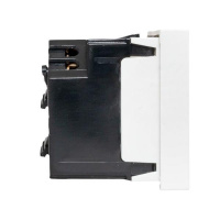 Розетка 45х45 с заземлением 45 градусов быстрозажимные клеммы белая EKF E2MR16-028-10-45-SL