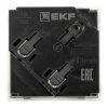 Розетка 45х45 с заземлением 45 градусов быстрозажимные клеммы белая EKF E2MR16-028-10-45-SL